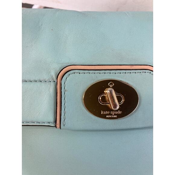 KATE SPADE SMALL LIGHT BLUE SMOOTH LEATHER CROSSBODY BAG - Picture 5 of 16